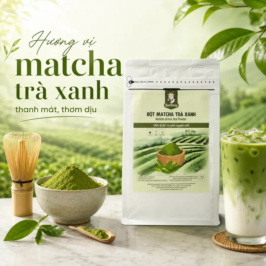 Bột matcha trà xanh Bạch Dương