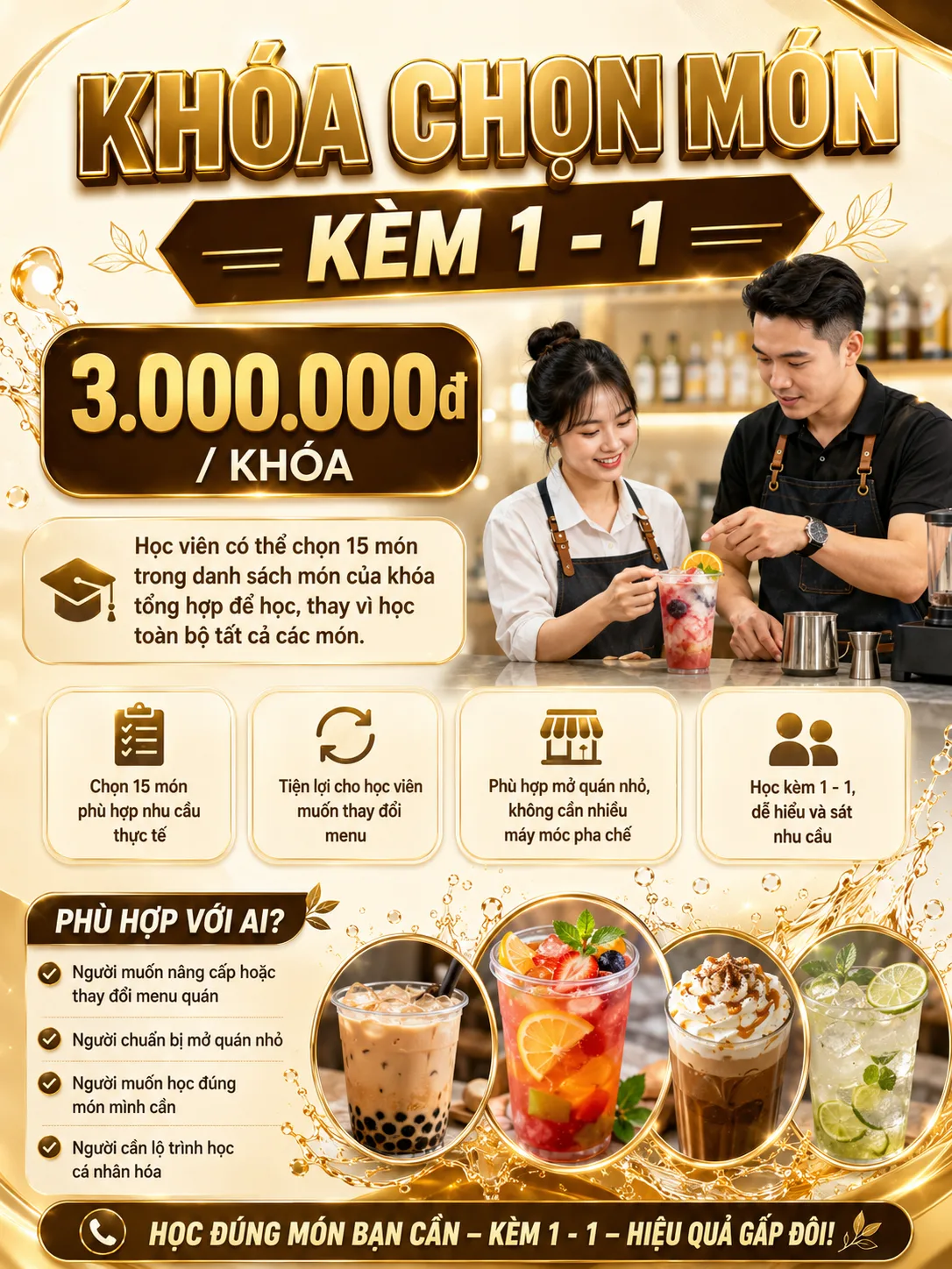 Khóa Chọn Món Kèm 1–1
