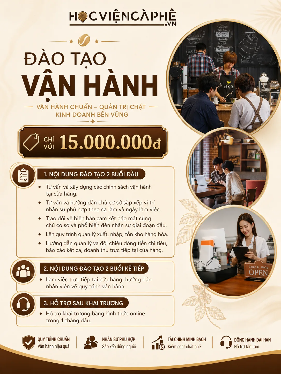 Đào Tạo Vận Hành quán cà phê